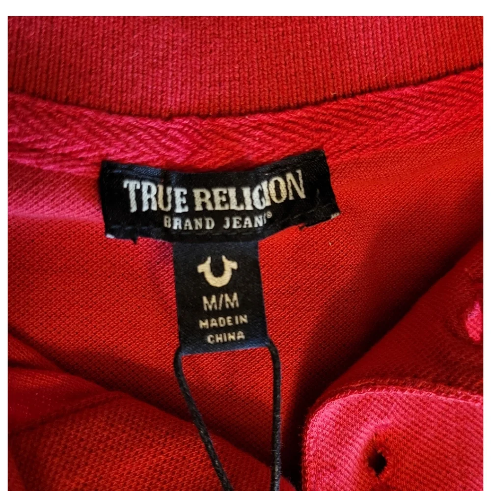 NEW True Religion Branded Collar SS Polo Shirt True Religion Polo Size Medium